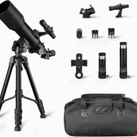 Telescopio Astronomico Portatile 70mm, Nero