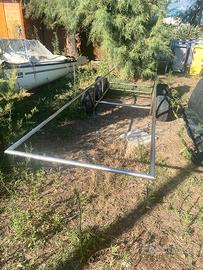 carrello gommone per alaggio da spiaggia/banchina