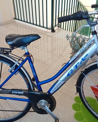 city bike da donna usata in acciaio 