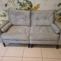 Divano salotto 2 posti 152/70/90 grigio 
