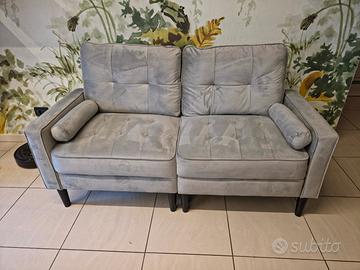 Divano salotto 2 posti 152/70/90 grigio 