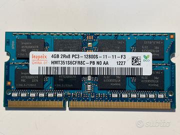 Ram SO-DIMM 4GB 2Rx8 PC3 12800S DDR3