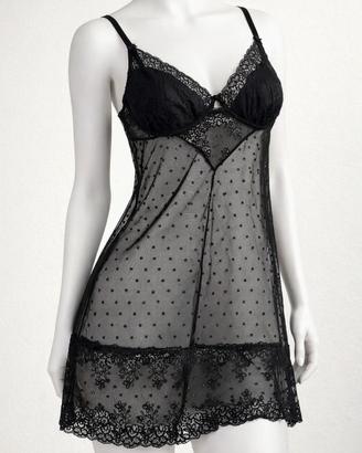 Parah-Sottoveste in tulle e pizzo nero