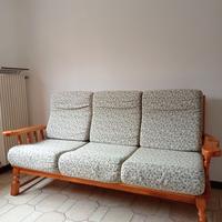 Divano tre posti in pino nazionale