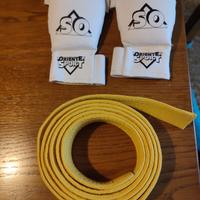 cintura e guanti karate ragazzi