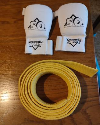 cintura e guanti karate ragazzi