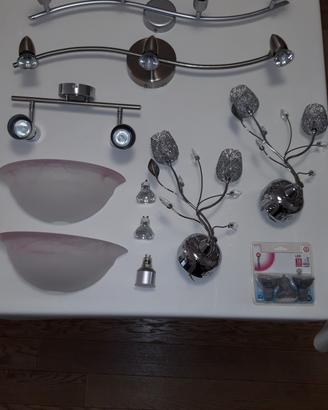 Serie di applique e faretti da parete o soffitto 