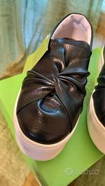 mocassini in pelle con nodo Happiness