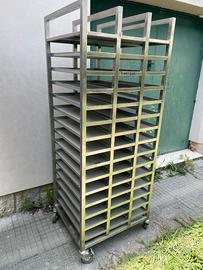 Carrello portateglie acciaio inox