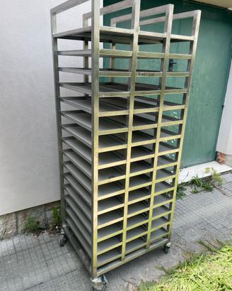 Carrello portateglie acciaio inox