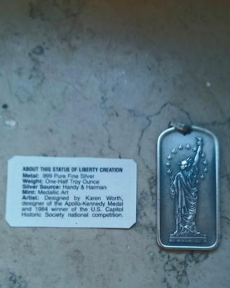 Argento 0.999 "Statua della Libertà"  1984
