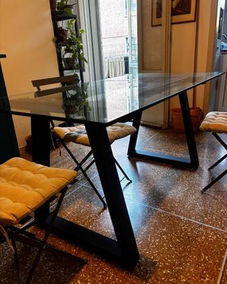 Tavolo in vetro 170 cm
