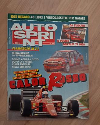 Autosprint POSTER ALFA 75 IMSA Ferrari 640 Senna