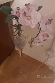 Vaso ornamentale +orchidea