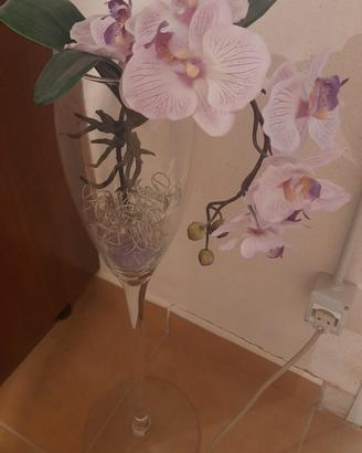 Vaso ornamentale +orchidea