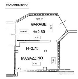Garage singolo + magazzino