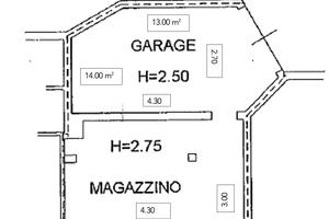 Garage singolo + magazzino