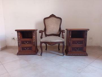Comodini e poltrona