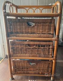 Cassettiera in vimini