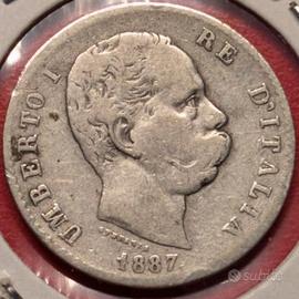 1 Lira 1887 Umberto I Regno d'Italia