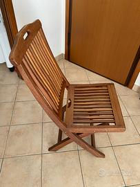 Set sedie da giardino in teak