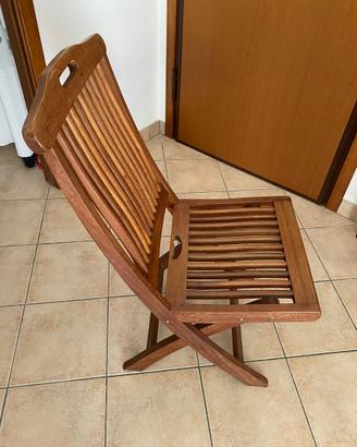 Set sedie da giardino in teak