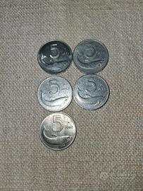 monete da 5 lire