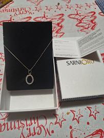 SarniOro collana con ciondolo lettera O 