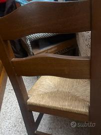 Sedie soggiorno in noce massello