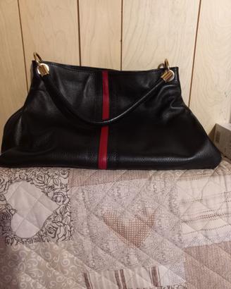 Borsa Maxi nera Vera Pelle Made in Italy 