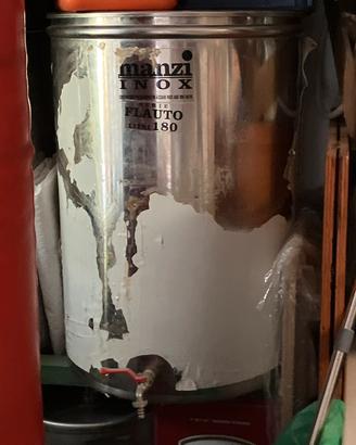 Fusto acciaio inox 180 litri per vino o olio