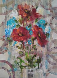 quadro a olio "I PAPAVERI"