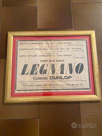 Locandina d’Epoca Ciclo Legnano Gomme Dunlop