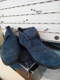 Polacchini scamosciati blu uomo