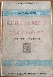 Malattie dell'orecchio naso e della gola Hoepli 