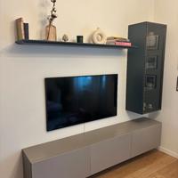 parete tv - mobile tv vetrinetta e mensola