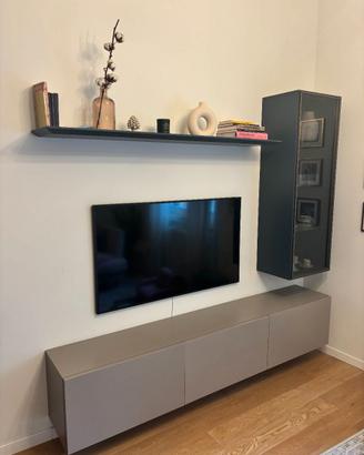 parete tv - mobile tv vetrinetta e mensola