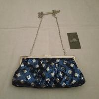 Pochette da cerimonia blu con paillette Carpisa 