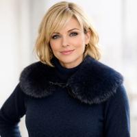 Collo di pelliccia blu