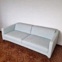 Set divano + 2 poltrone grigio chiaro otimo stato