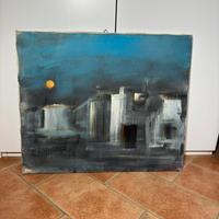 Quadro Amleto Olio su tela Vintage