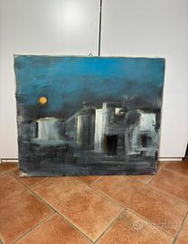 Quadro Amleto Olio su tela Vintage