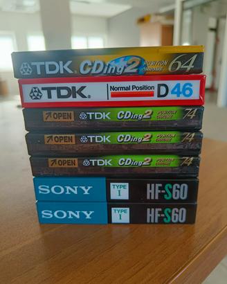 Musicassette vergini vintage sigillate