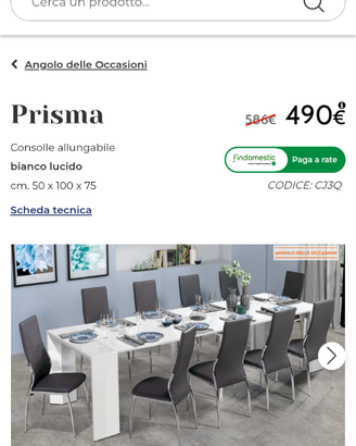 Tavolo consolle allungabile