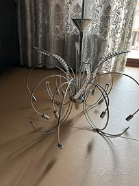 Lampadario 12 luci  cromato e Swarovski