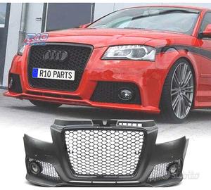 PARAURTI ANTERIORE AUDI A3 8P 08-12 RS NERO PDC