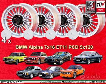 4 pz. cerchi BMW Alpina 7x16 ET11 5 E12 E28 E34 6