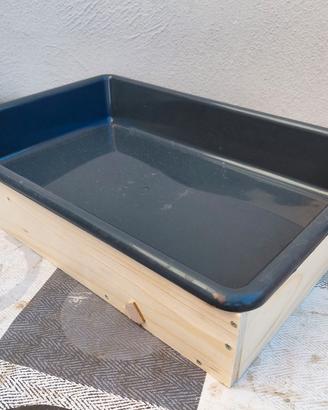 LETTIERA ARTIGIANALE IN LEGNO per GATTI e Conigli
