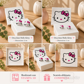 Orecchini Hello Kitty con Confezione Abbinata