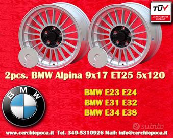 2 pz. cerchi BMW Alpina 9x17 ET25 5 E12 E28 E34 6